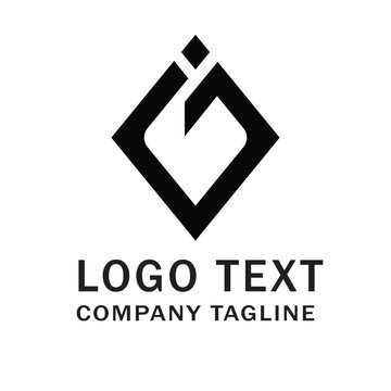 gi or gi  letter logo design