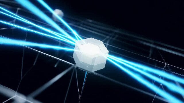 Digital blockchain node connecting global network