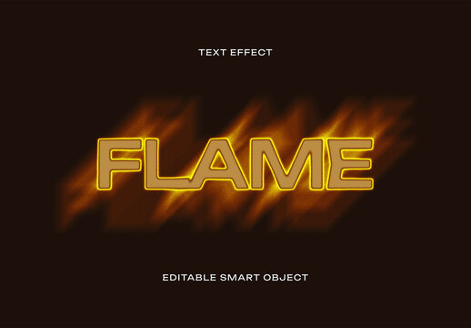 Flame Text Effect with Fire Glow and Burning Cinematic Style