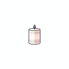 Simple Pink Candle Illustration
