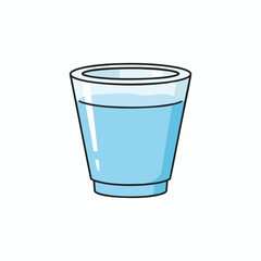 Glass of Fresh Water Illustration