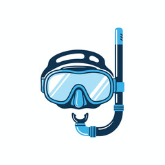 Snorkeling Mask and Snorkel Illustration