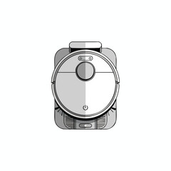 Modern Robot Vacuum Cleaner Illustration