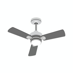 Modern Ceiling Fan with Three Blades