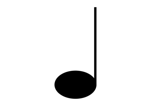 Icono de nota musical negra aislada 