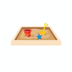 Sandbox with Toys and Starfish