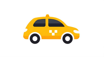 Fototapeta premium Vibrant yellow public transportation icon representing efficient urban mobility and convenient on-demand city rides for passengers seeking quick and reliable travel solutions