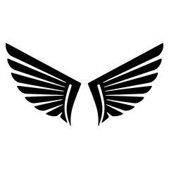 Obraz premium Wing icon. Simple wing vector icon