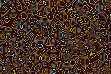 Obraz premium Abstract Brown Topographic Lines, Wavy Contour Texture, Modern Liquid Pattern, Creative Map Wallpaper, Organic Shapes Design, Earth Tone Backdrop