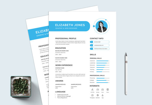 Modern Job Application Resume CV Template