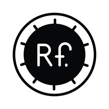 Trendy glyph icon showing maldivian rufiyaa currency concept