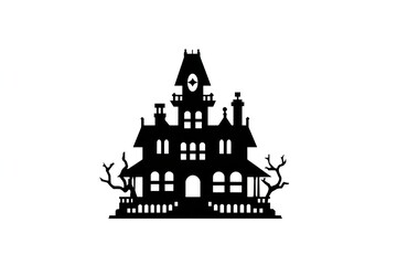 Obraz premium Icon of of a creepy castle