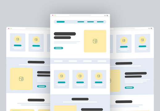 Minimal Website Wireframe Layout Template
