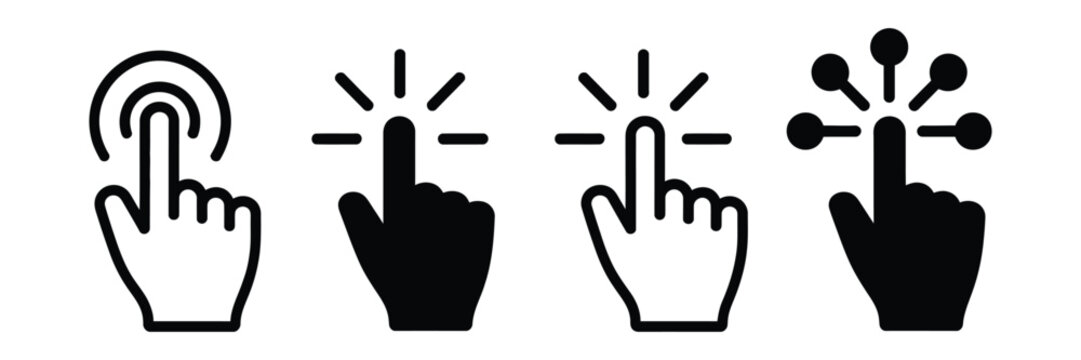 interactivity icons set virtual reality connection vector collection.