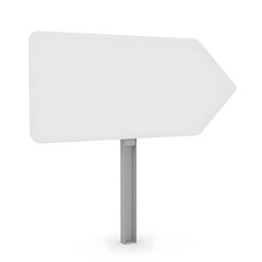 Fototapeta premium Blank directional sign pointing with minimal design, guidance symbol