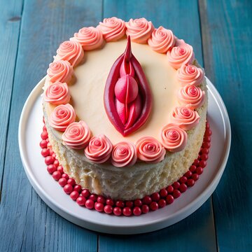 First Period Celebration Cake with Pink Icing 