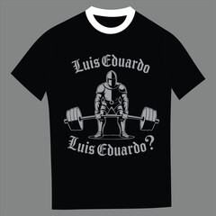 Medieval Knight Deadlift T-Shirt Design with Gothic Text