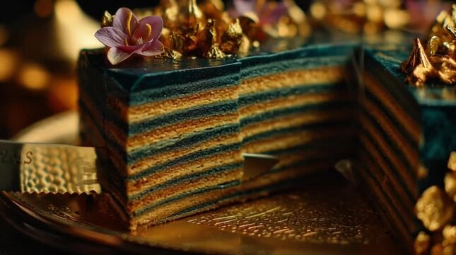 Lapis Legit Traditional Indonesian Layer Cake Close Up