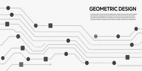 Obraz premium Abstract Geometric Technology Line Background with Minimal Design