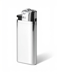 and keywords based on the image

 Sleek Silver Lighter Isolated on White Background, Ready to Ignite in a Studio