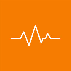 Minimal pulse line icon with three peaks representing heartbeat, signal, and activity. Clean vector design suitable for health, fitness, technology, data, and modern UI applications.
