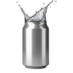 Soda can explosion isolated on transparent background