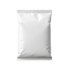Blank white packaging bag isolated on transparent background