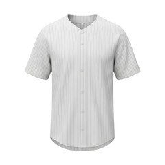 White striped baseball jersey isolated on transparent background