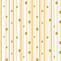 Elegant seamless pattern with vertical stripes and hanging Easter eggs. Suitable for wrapping paper, wallpaper, fabric, and seasonal spring projects.