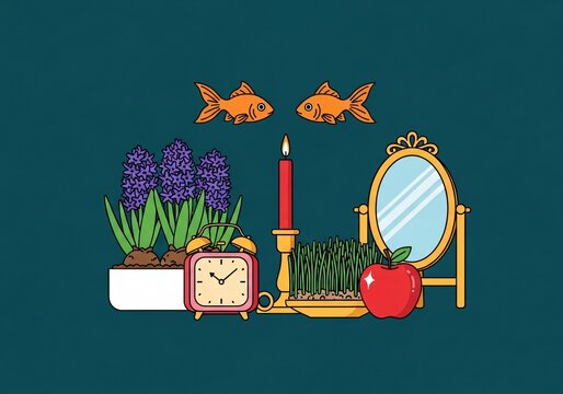 Serene shelf with decorative items