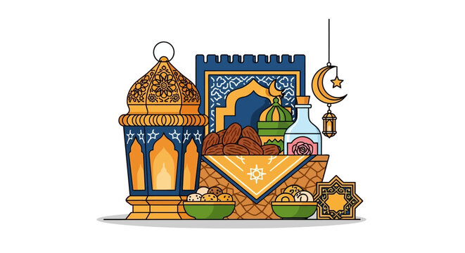 Ramadan Decorations and Symbols.