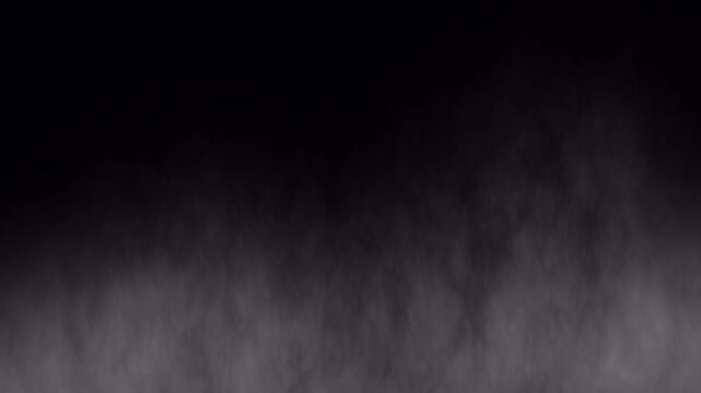 Abstract gray Fire smoke fog effect alpha channel soft mist falling downward On Transparent Background realistic haze atmospheric motion overlay 4K