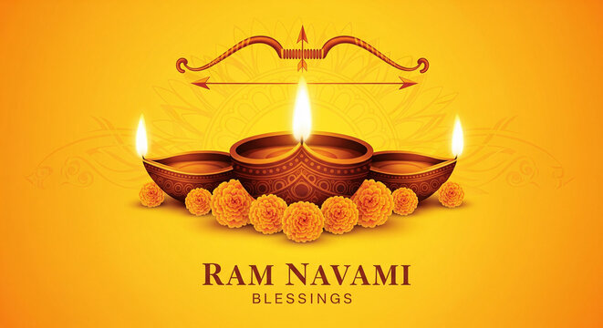 shree ram navami blessings background design
