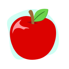 red apple vector illustration