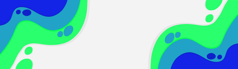 Obraz premium Fluid abstract background with melting wave shapes in turquoise and lime, delivering a fresh tropical sensation ideal for summer campaigns, beach posters, and travel visuals.
