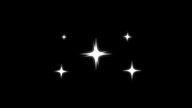 Twinkle Magic Dust Star Animation 4K &ndash; White magic dust trail, shimmering pixie dust path, fairy sparkle line, luxury starlight dust trail, pixie dust burst on black background