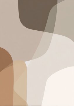 Minimal School Notebook Cover Features Balanced Abstract Shapes With Soft Neutral Colors in a Simple Design for Clean Writing Spaces