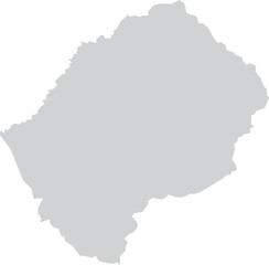 Obraz premium Grey Silhouette Vector Map of Lesotho