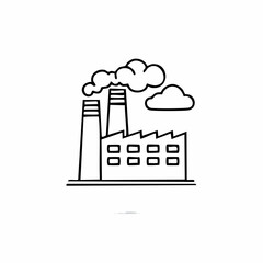 Obraz premium クラウド接続されたIoT対応スマート工場のラインアイコン 白背景