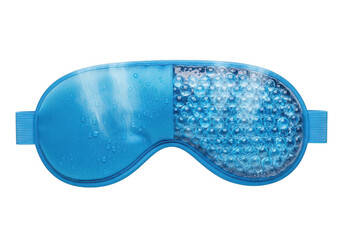 Blue gel eye mask with water beads for relaxation and sleep