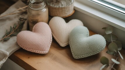 heart shaped cookies with chocolate