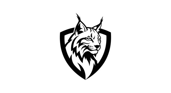 Lynx Head Emblem in Shield