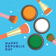 Abstract Republic Day illustarion featuring flowing lines