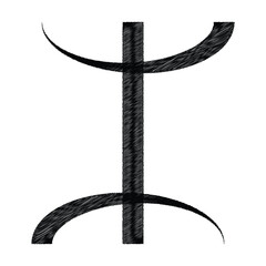 Obraz premium Amazigh Yaz Symbol - Tifinagh Alphabet Letter Representing the Free Man and Berber Culture