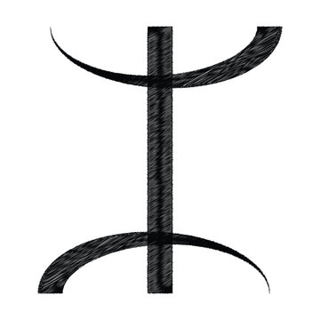 Amazigh Yaz Symbol - Tifinagh Alphabet Letter Representing the Free Man and Berber Culture