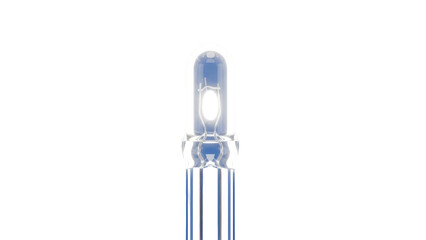 Medical Ampoule with Blue Liquid Isolated on Transparent Background