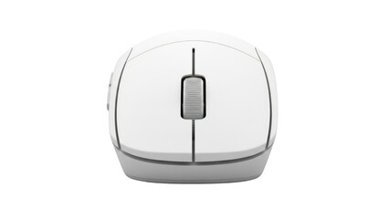 White computer mouse isolated on transparent background