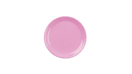 Pink Plate isolated on transparent background