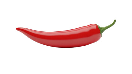 Red hot chili pepper isolated on transparent background