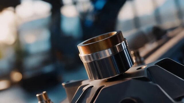 A close-up mechanical view presents an engine component where the piston fits tightly inside the cylinder, supporting torque production and smooth operation. cinematic color correction, natural